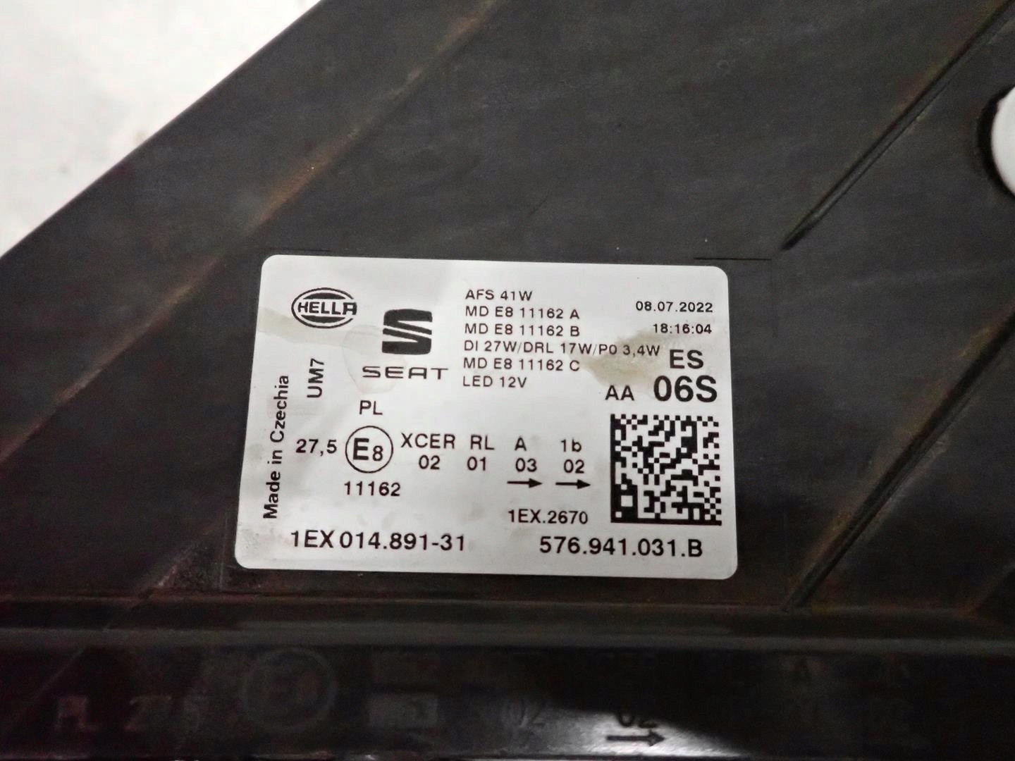 light front front left SEAT ATECA LIFT 2021- FULL LED 576941031B