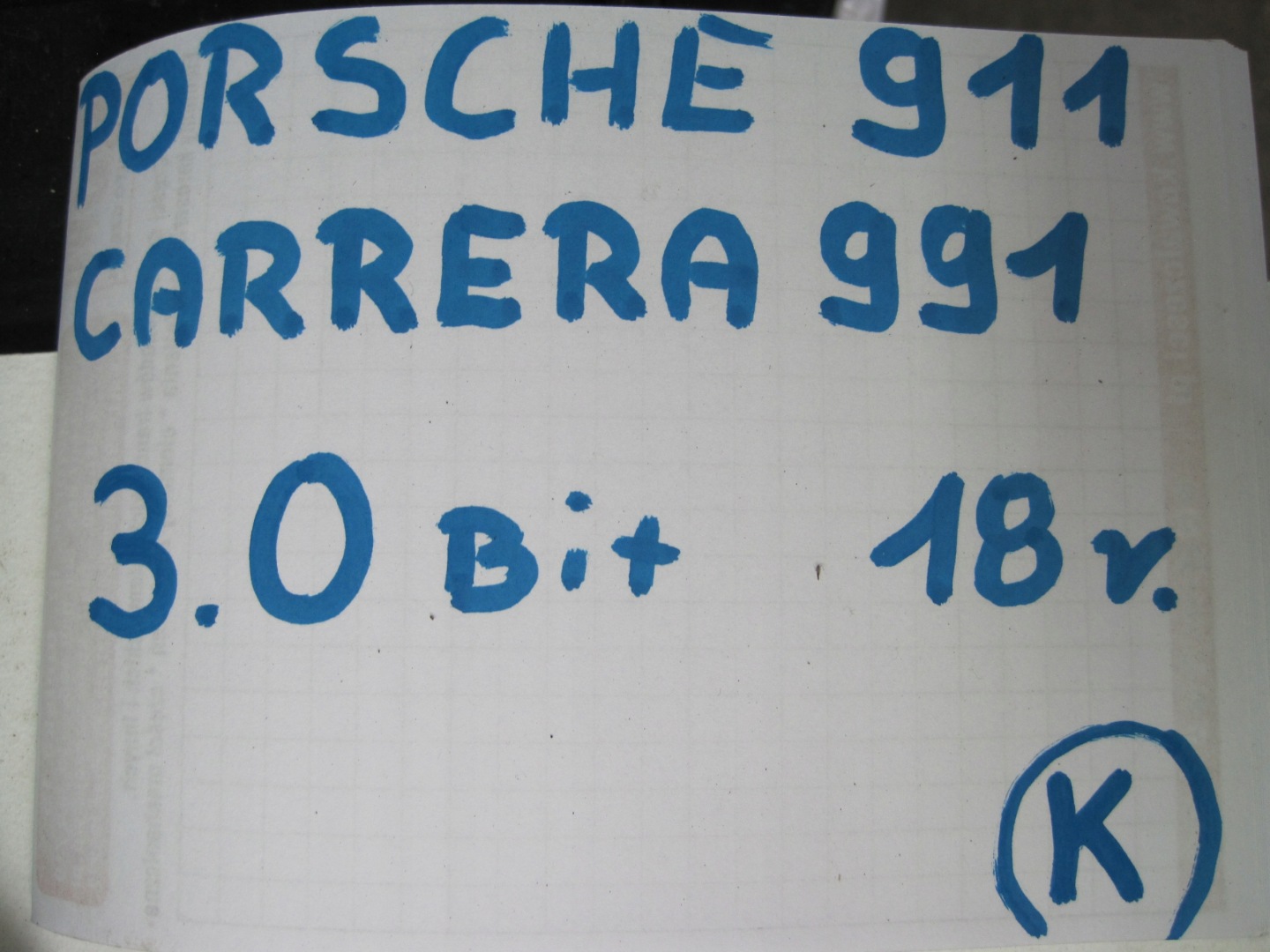 pipe vacual PORSCHE CARRERA 991 911 3,0BIT 9A211008001