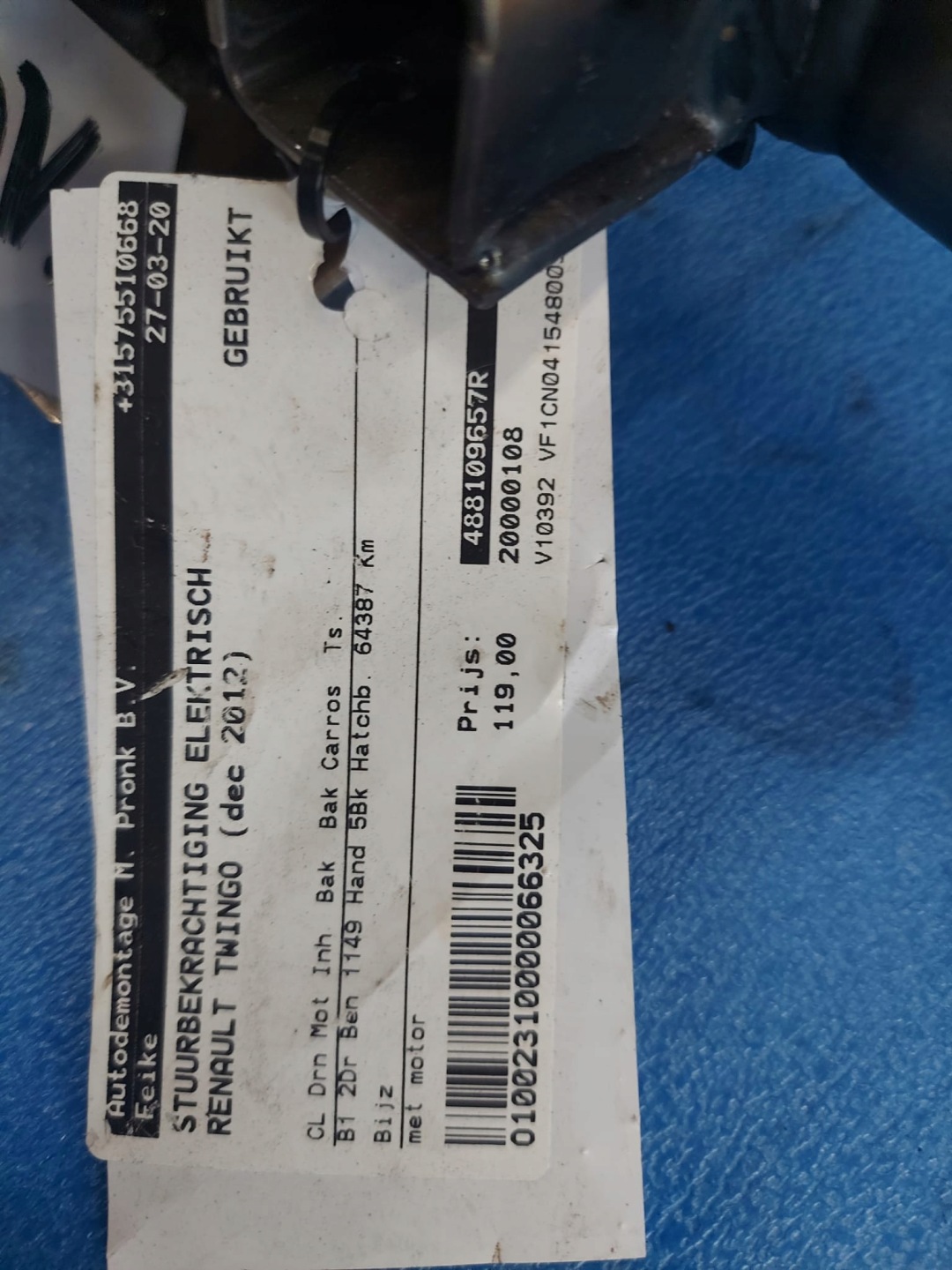 control electrics Renault Twingo II 2 488109657R