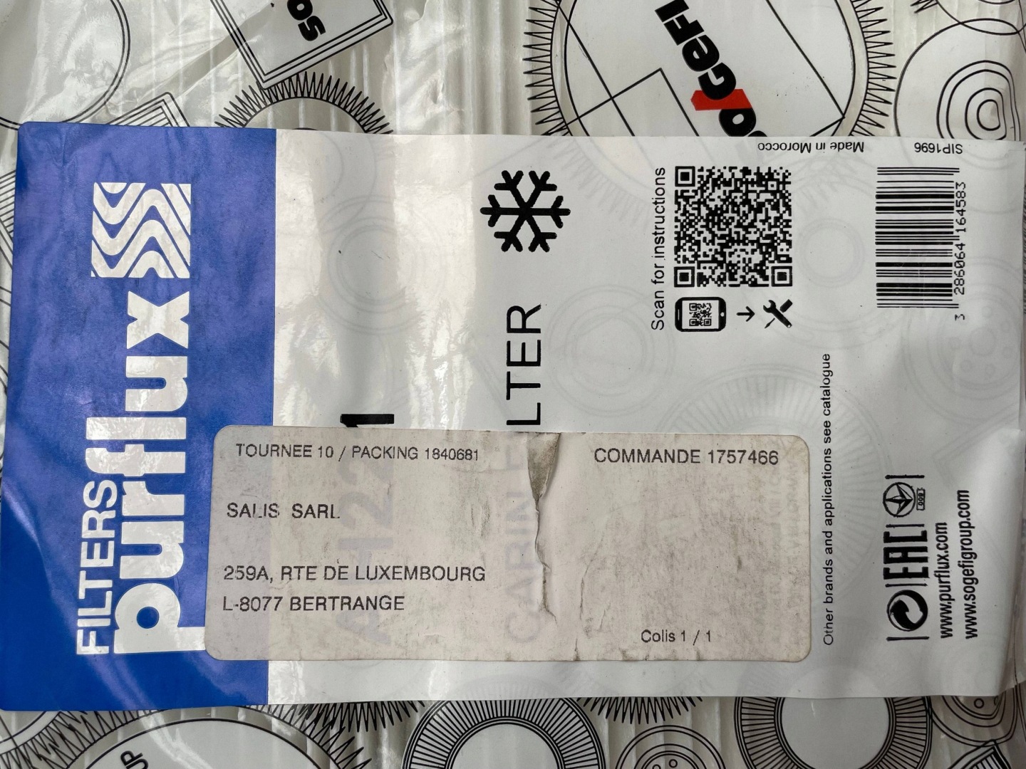 FILTER KABINOWY PURFKUX Original L-8077 AH221