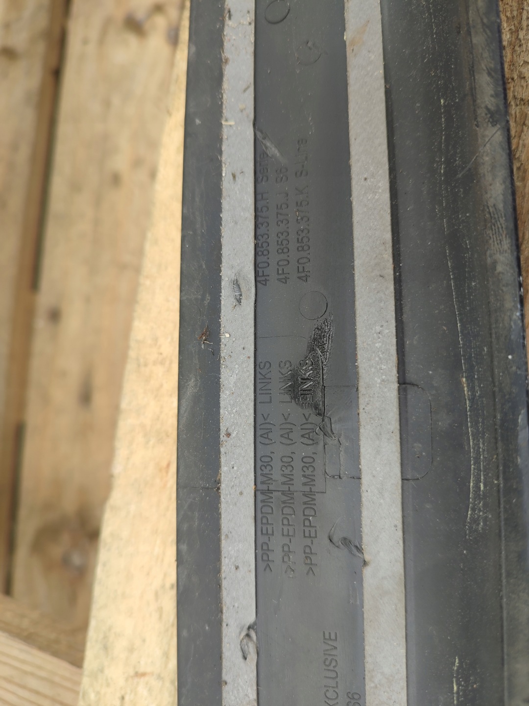AUDI A6 C6 moulding threshold left rear part S-LINE 4F0853375E