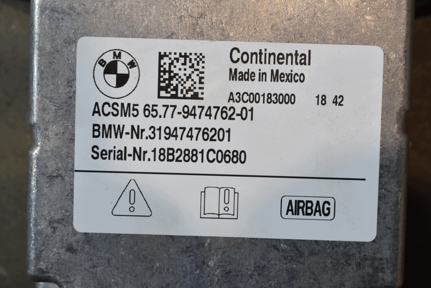 perfect condition module control unit airbag BMW X3 G01 G02 G30 G11 1