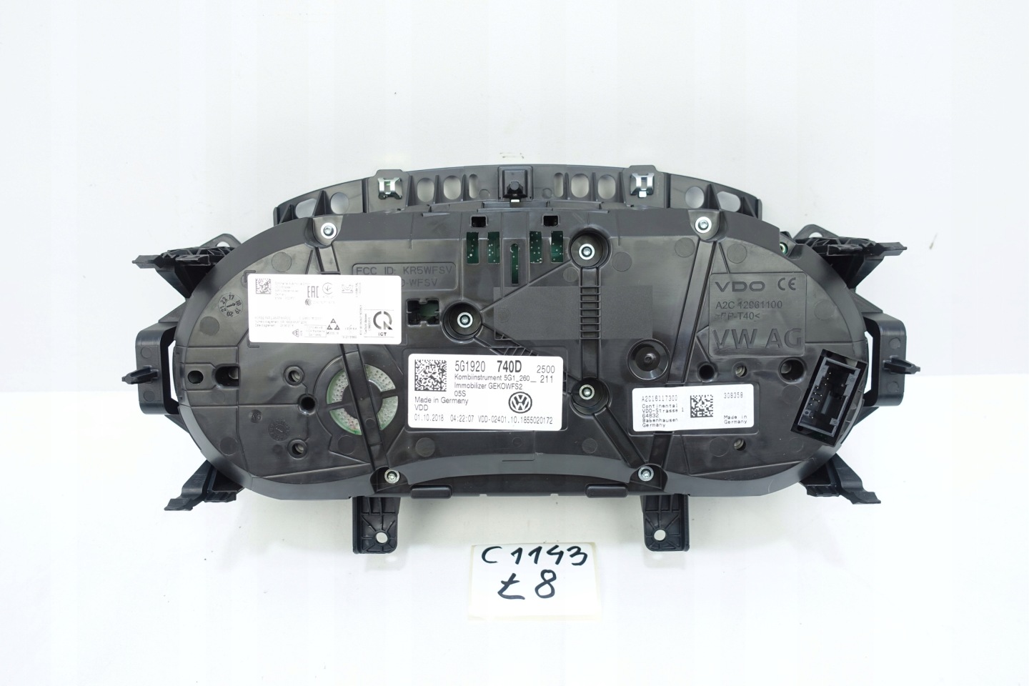 dials dials VW GOLF VII 7 5G 69686KM 5G1920740D