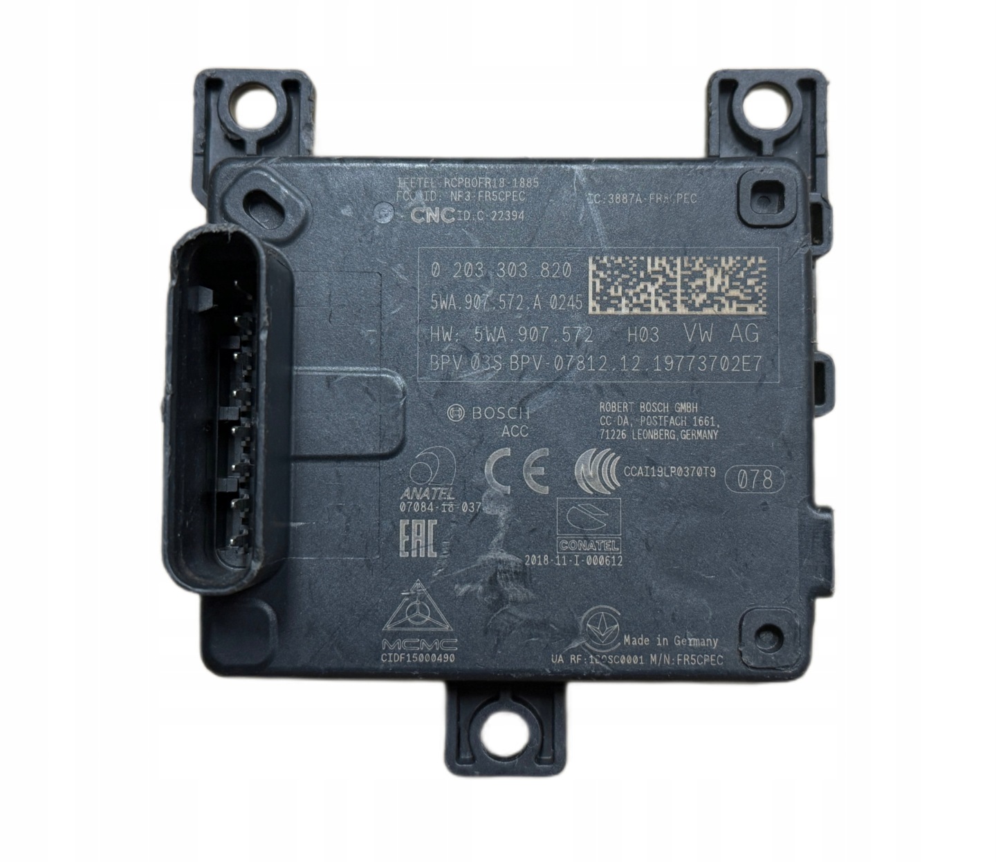 VW AUDI SKODA SEAT RADAR SENSOR ACC DISTRONIC VW AG 5WA907572A