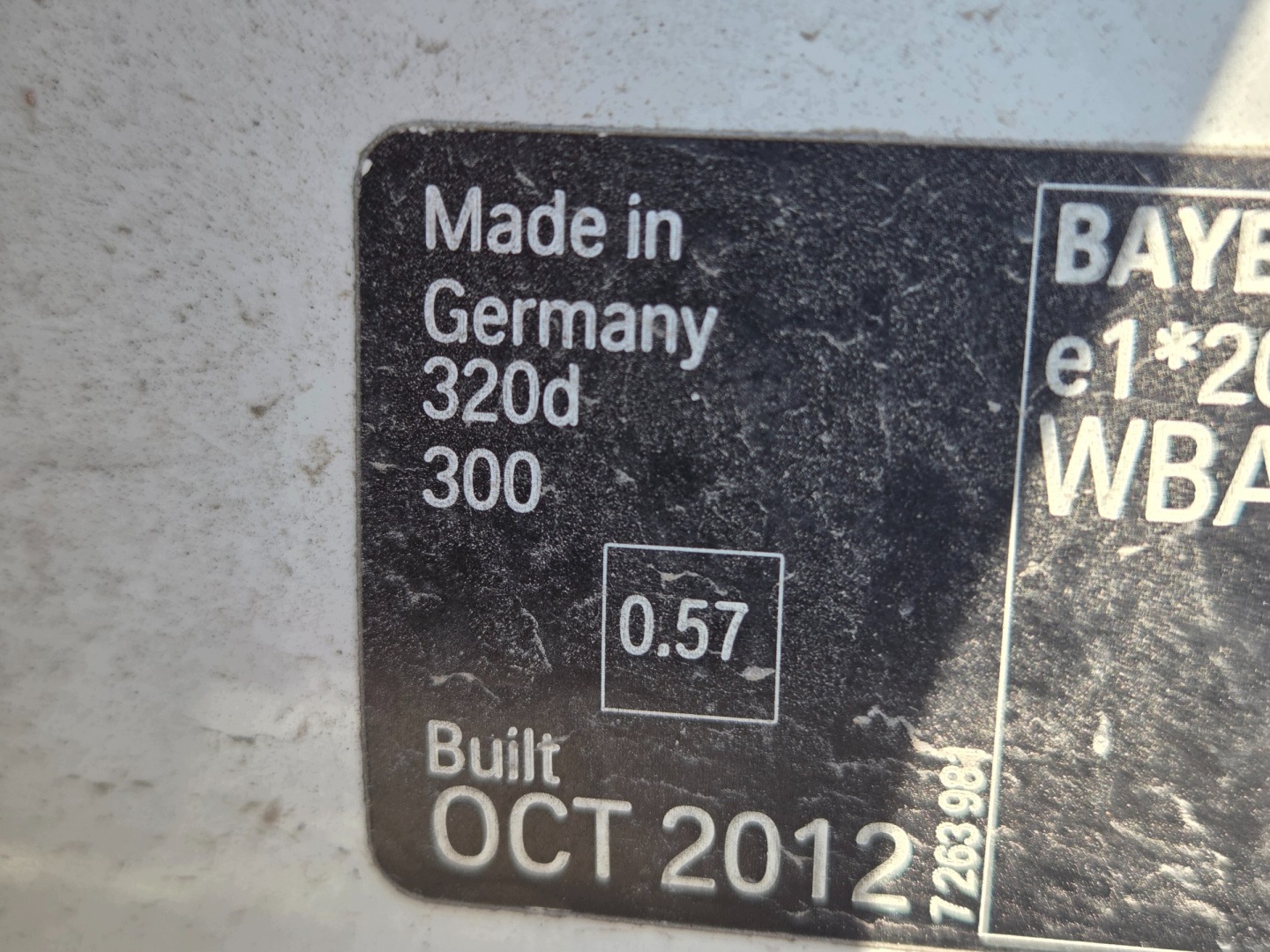 door left rear. BMW F31 300