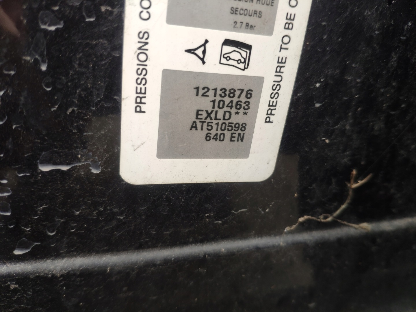 CITROEN C3 PICASSO door rear part right EXLD lift lock window