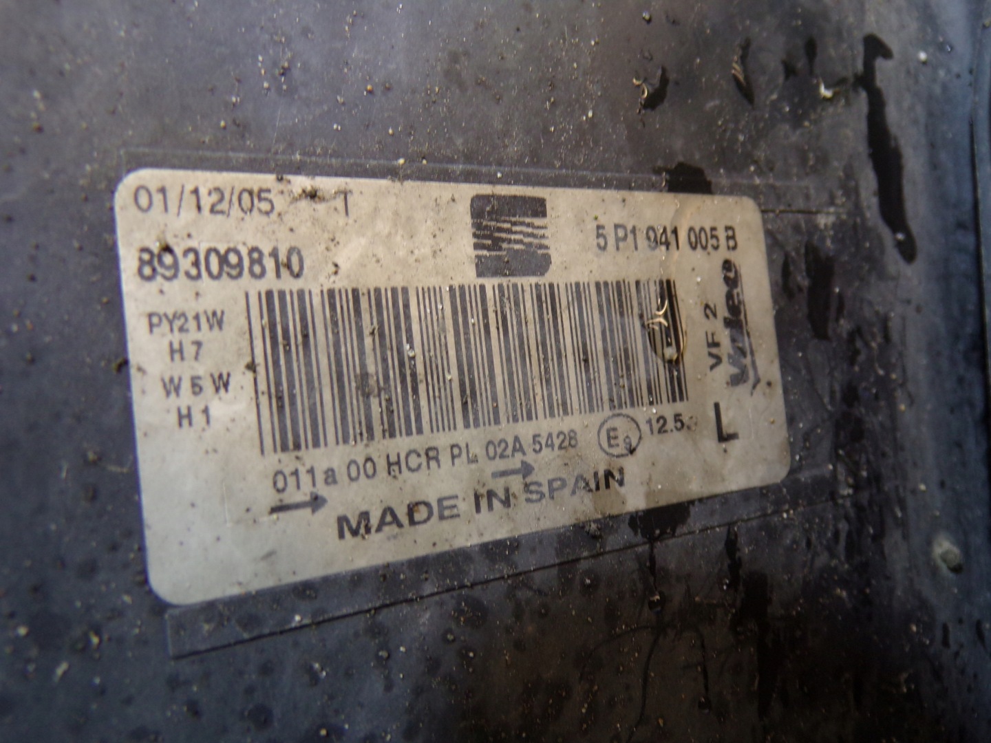 light front front left SEAT TOLEDO 3 III (1) (K1)