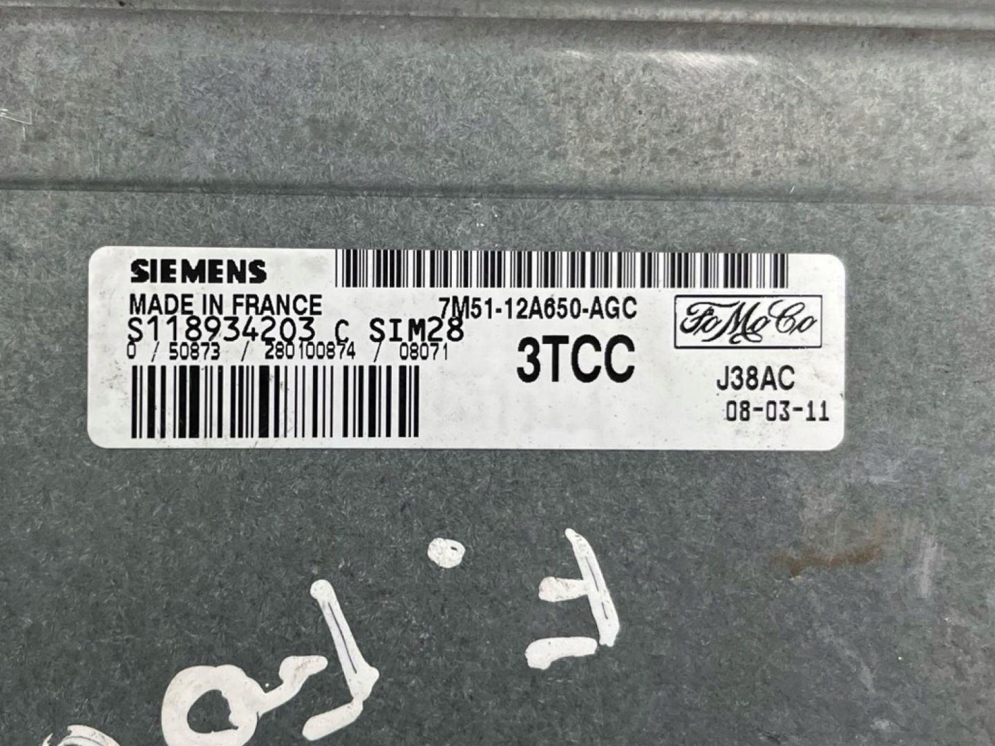 Centralina Motore Ford Focus 2 facelift 2008 7M51-12A650-AGC