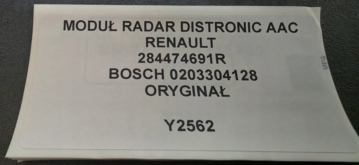 modulo RADAR DISTRONIC AAC RENAULT Originale 284474691R BOSCH 0203304128