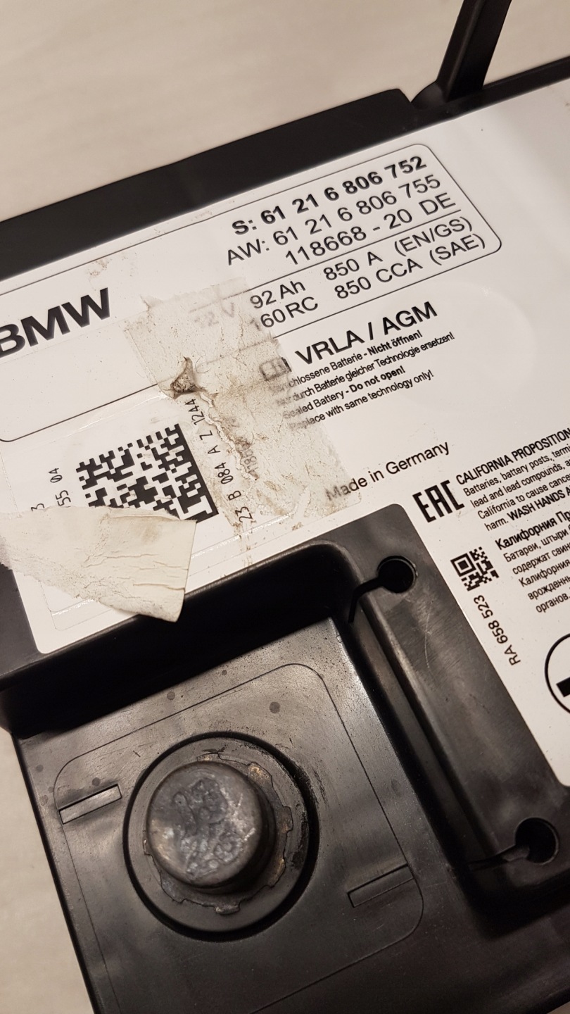 batterie BMW 12V 92Ah 850A 6806752 6806755
