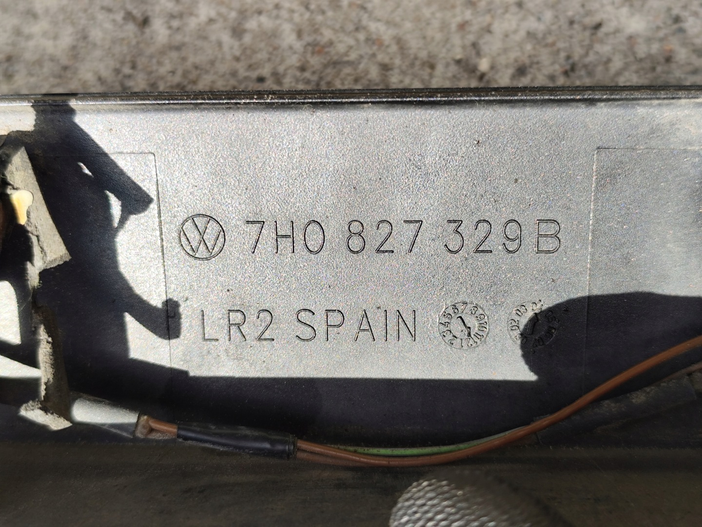 VW T5 Couverture Moulage Éclairage plaque d’immatriculation skrzydelka Noir
