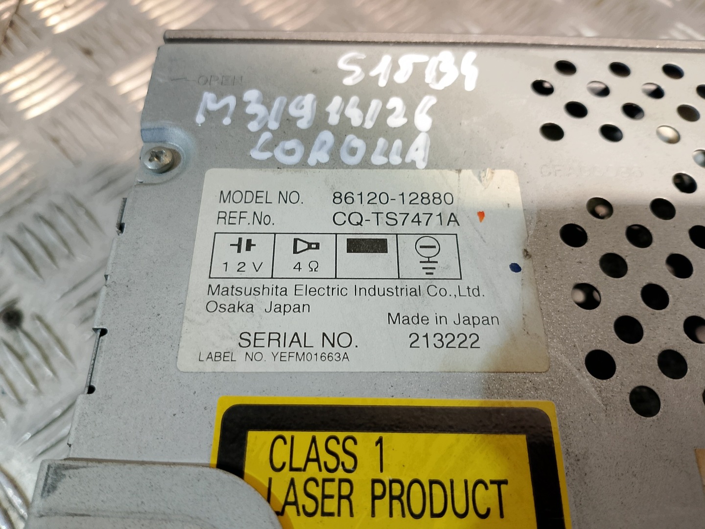 RADIO TOYOTA COROLLA 86120-12880