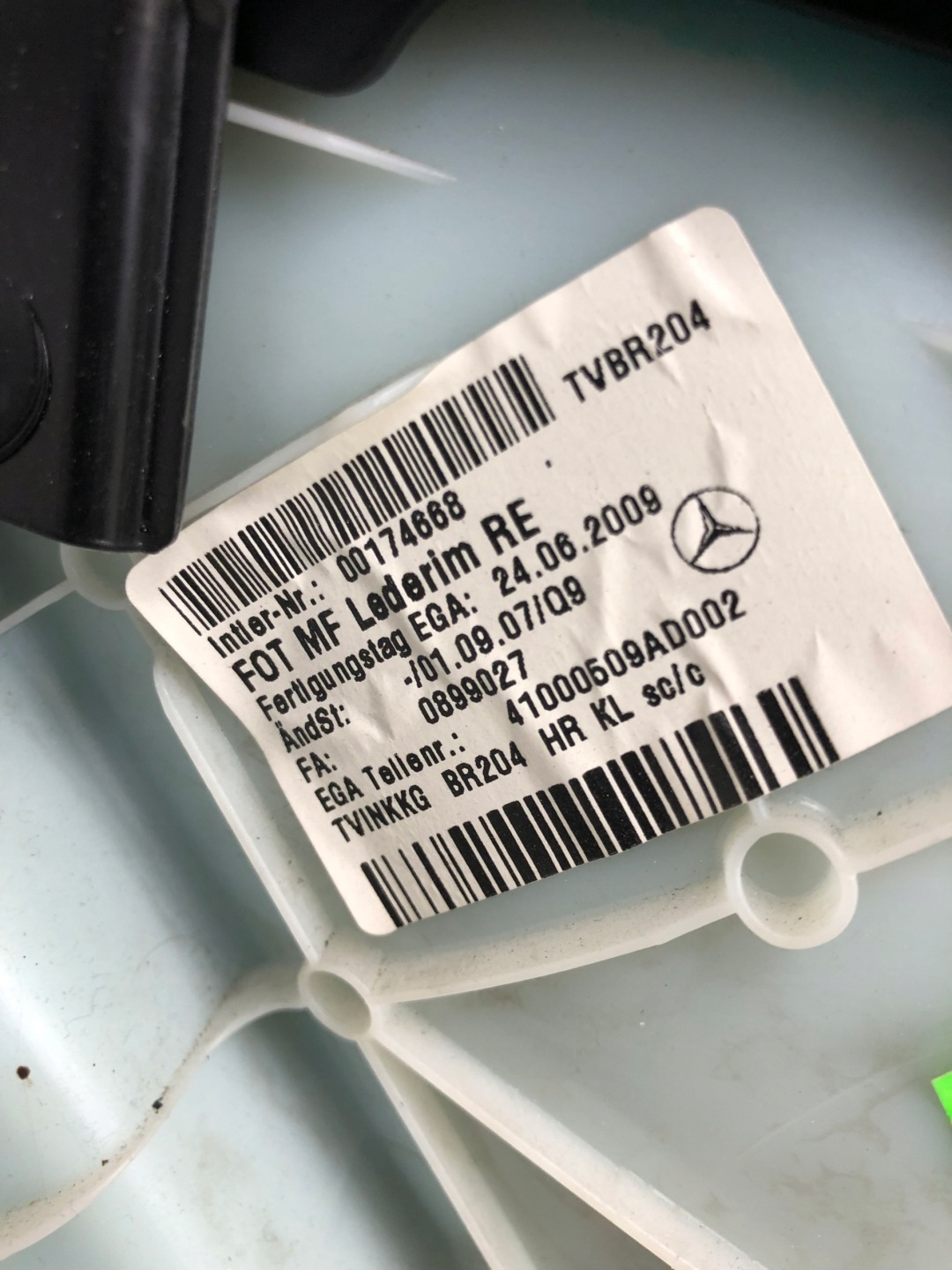 side door right rear part leather MERCEDES W204 KOMBI