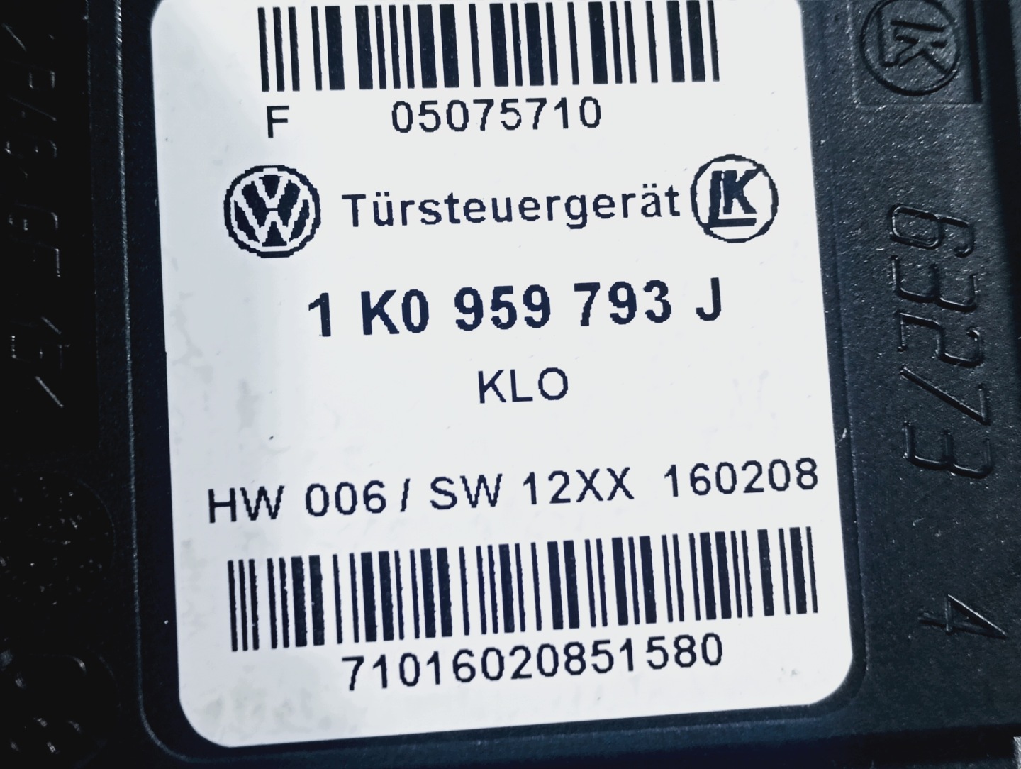 mini motor windows left front OE 1K0959793J VW Golf V 5 plus 06-13