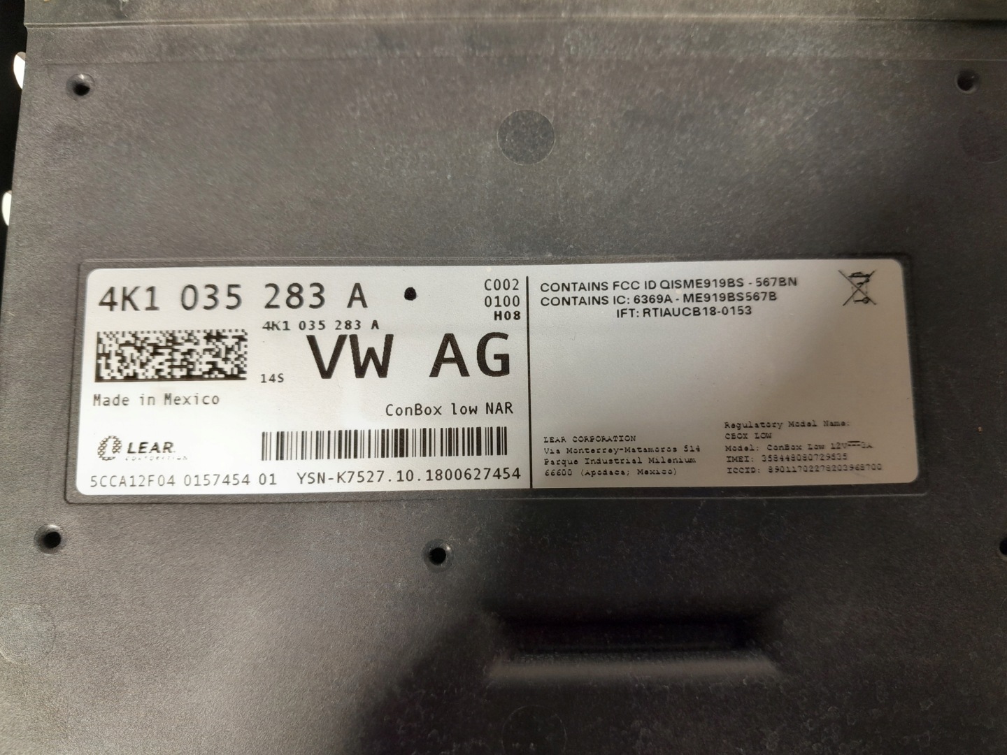 AUDI A4 B9 control unit WZYWANIA POMOCY 4K1035283A