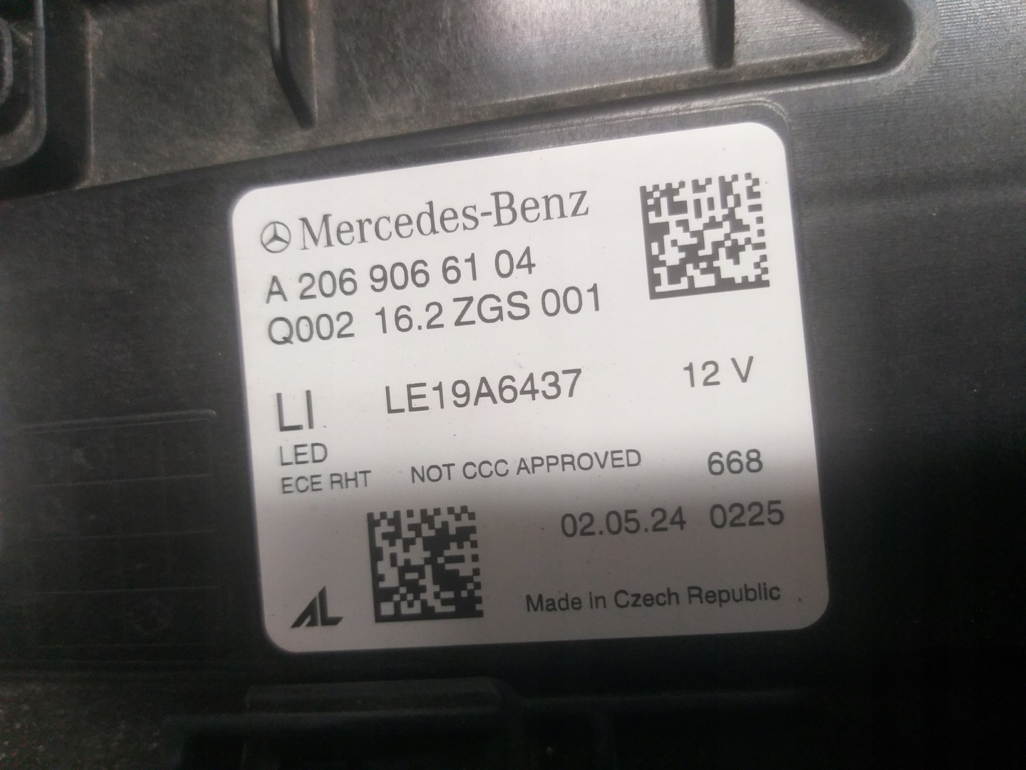 light front left MERCEDES C KLASA W206 FULL LED HP A2069066104