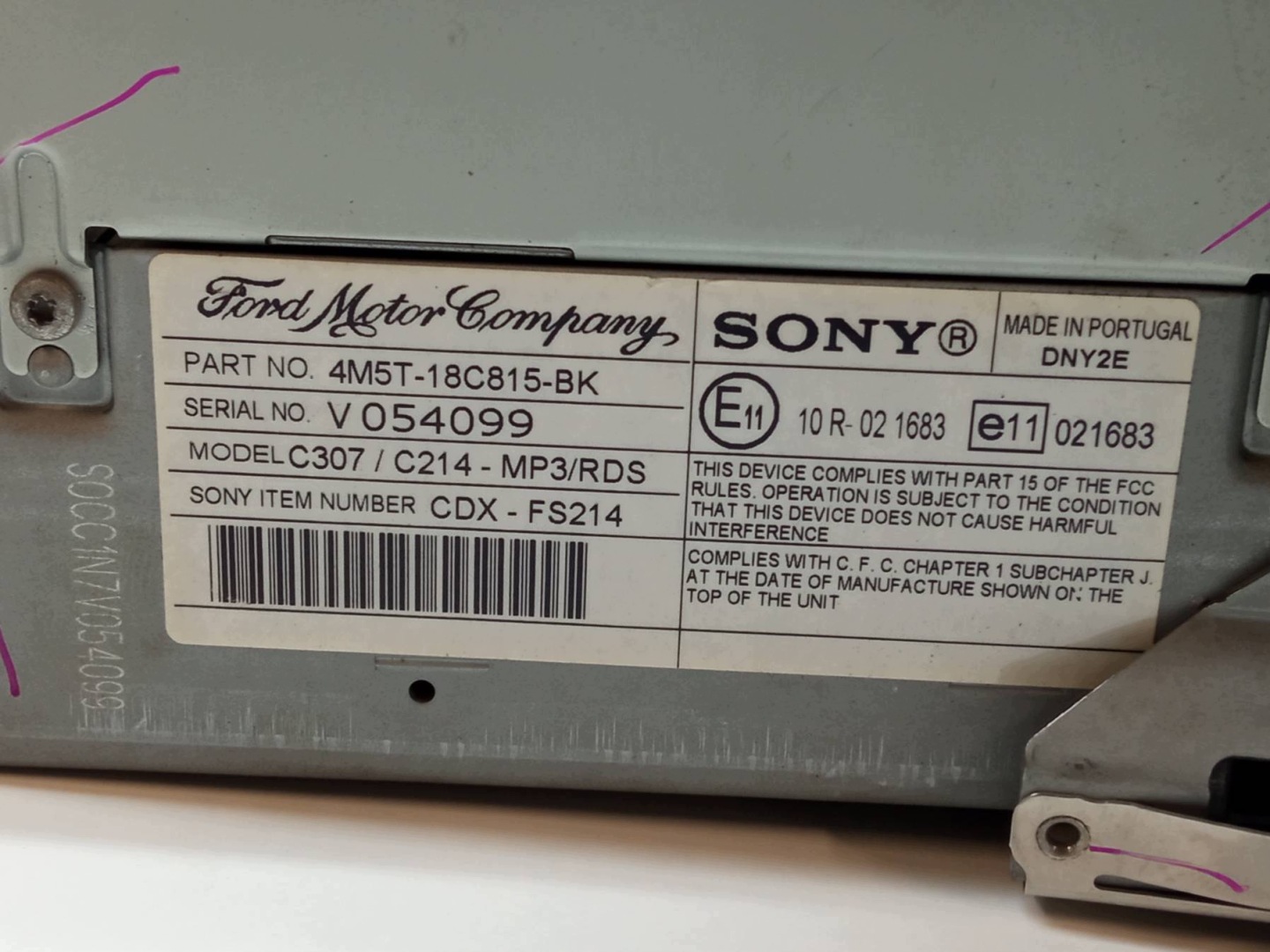 RADIO 4M5T18C815BK Ford Focus Mk2 (2004-2011)