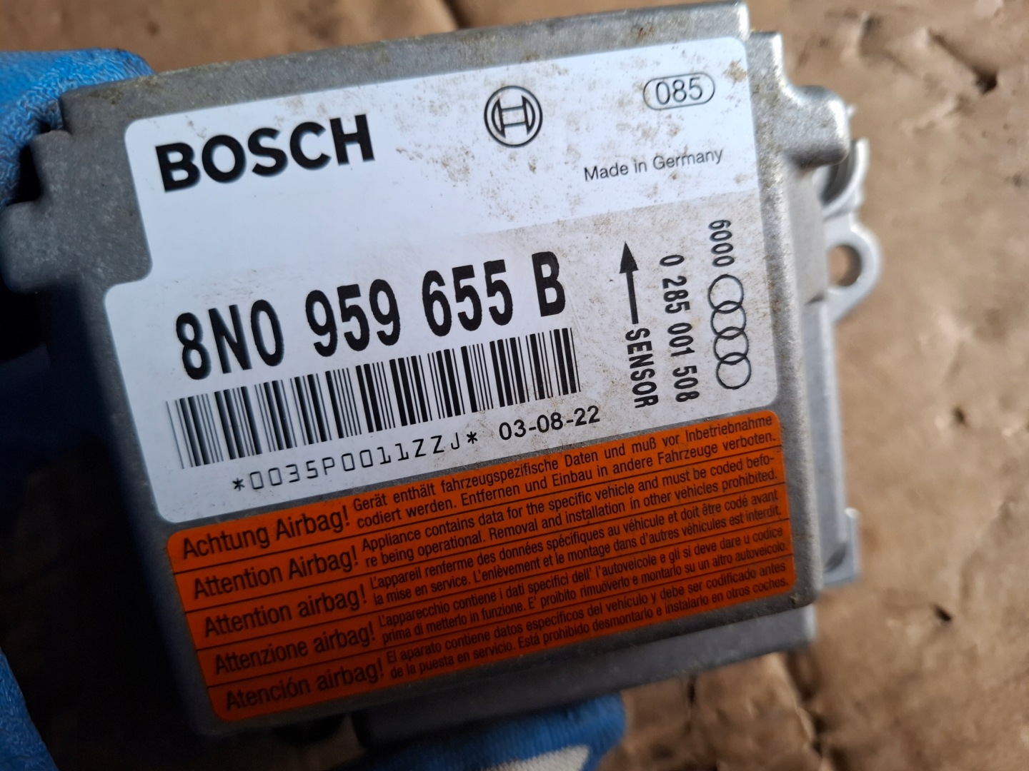 SENSOR modulo airbag airbag 8N0959655B AUDI TT 8N