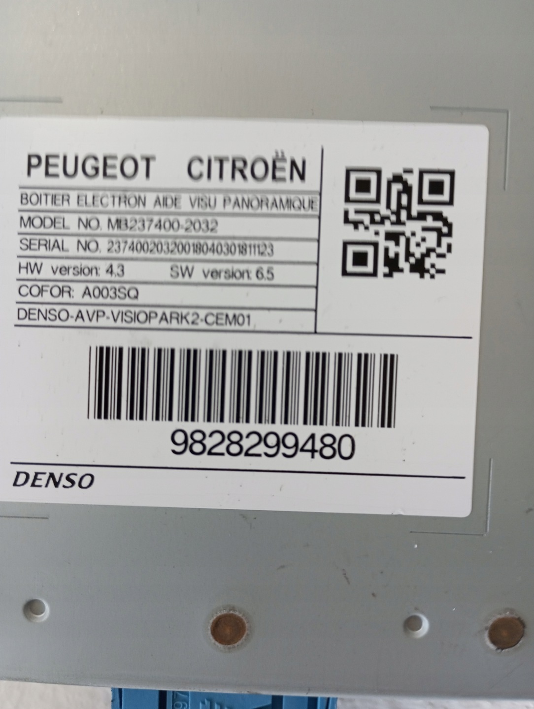 modulo Centralina CITROEN DS7 DS9 9828299480
