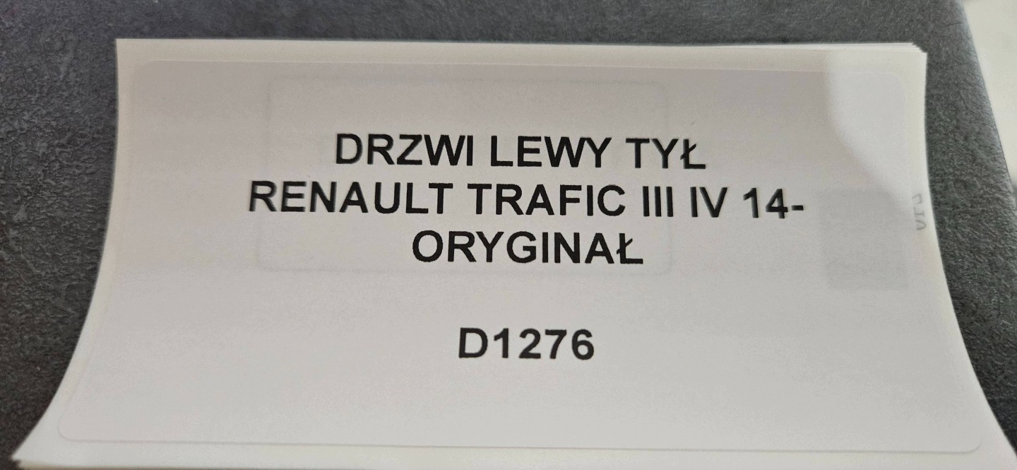 tür hinten links seite Renault Trafic III (X82)