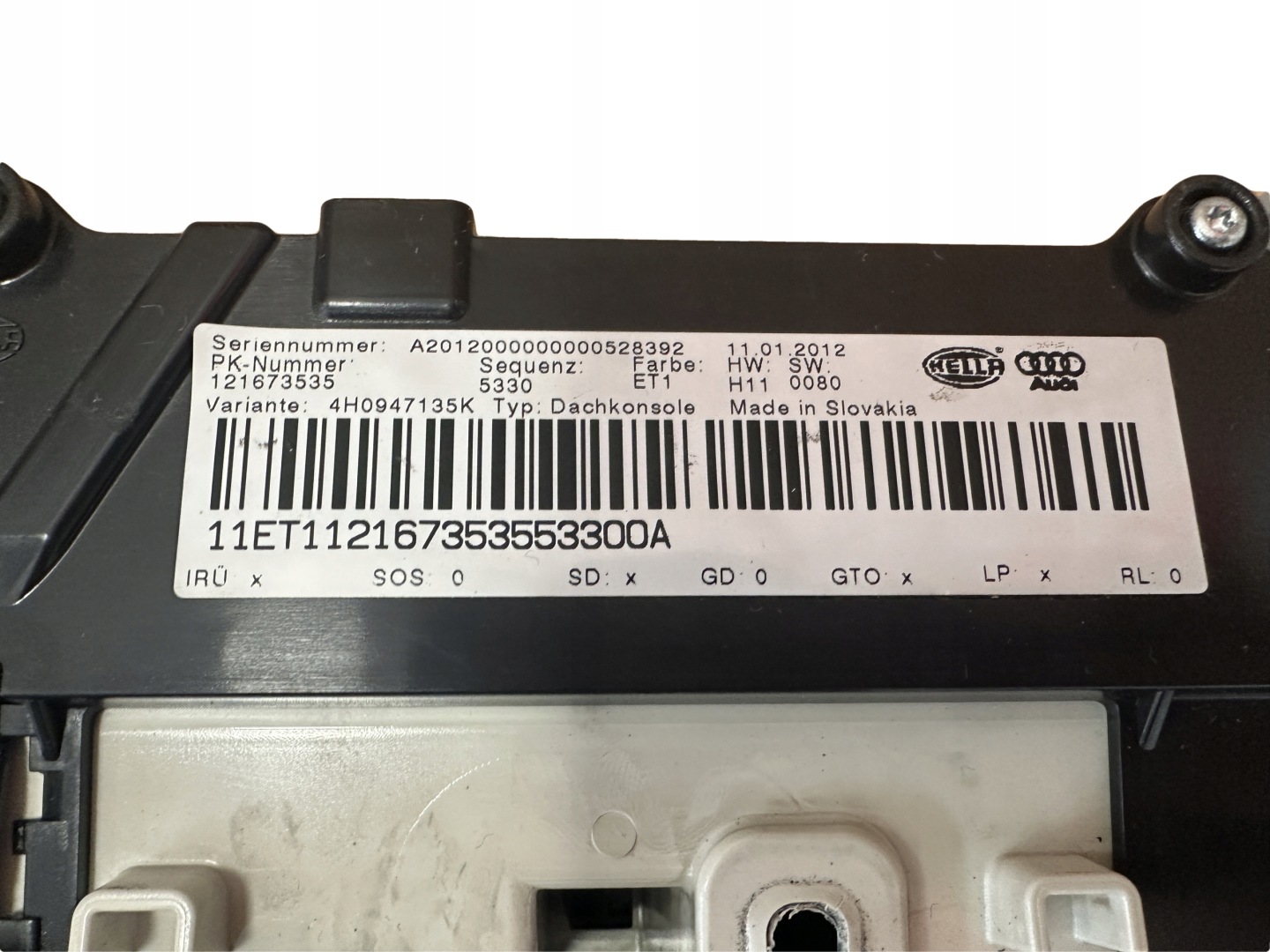 AUDI A8 4H D4 feu interne de toit 4H0947135K