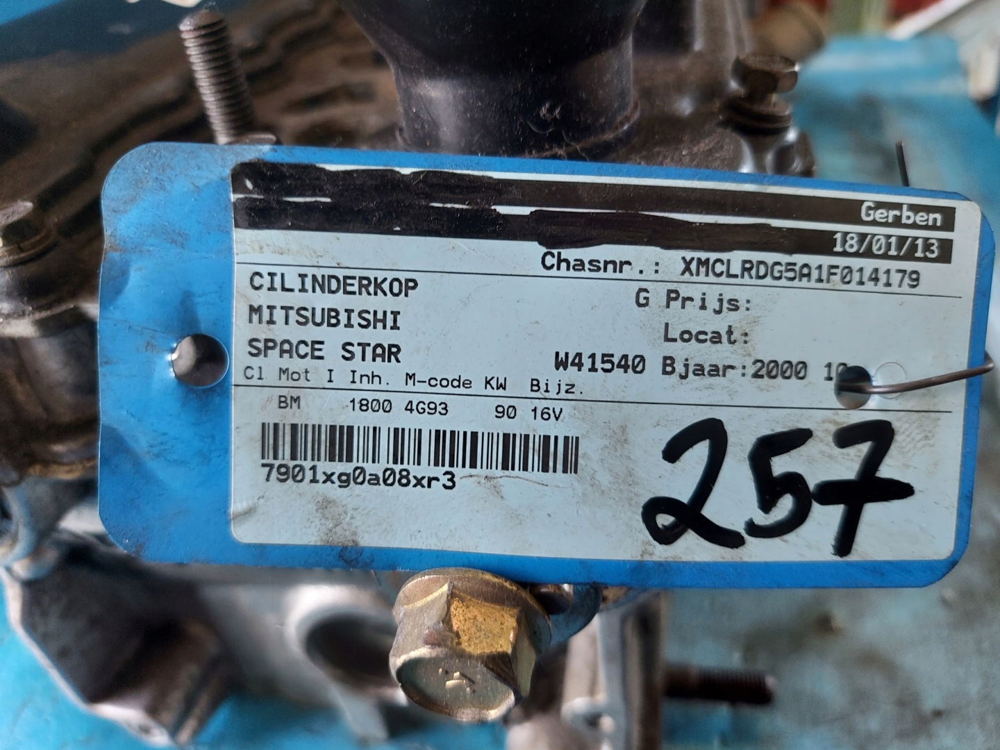 TESTATA SPACE STAR ,PININ2000 R 1.8 GDI 4G93