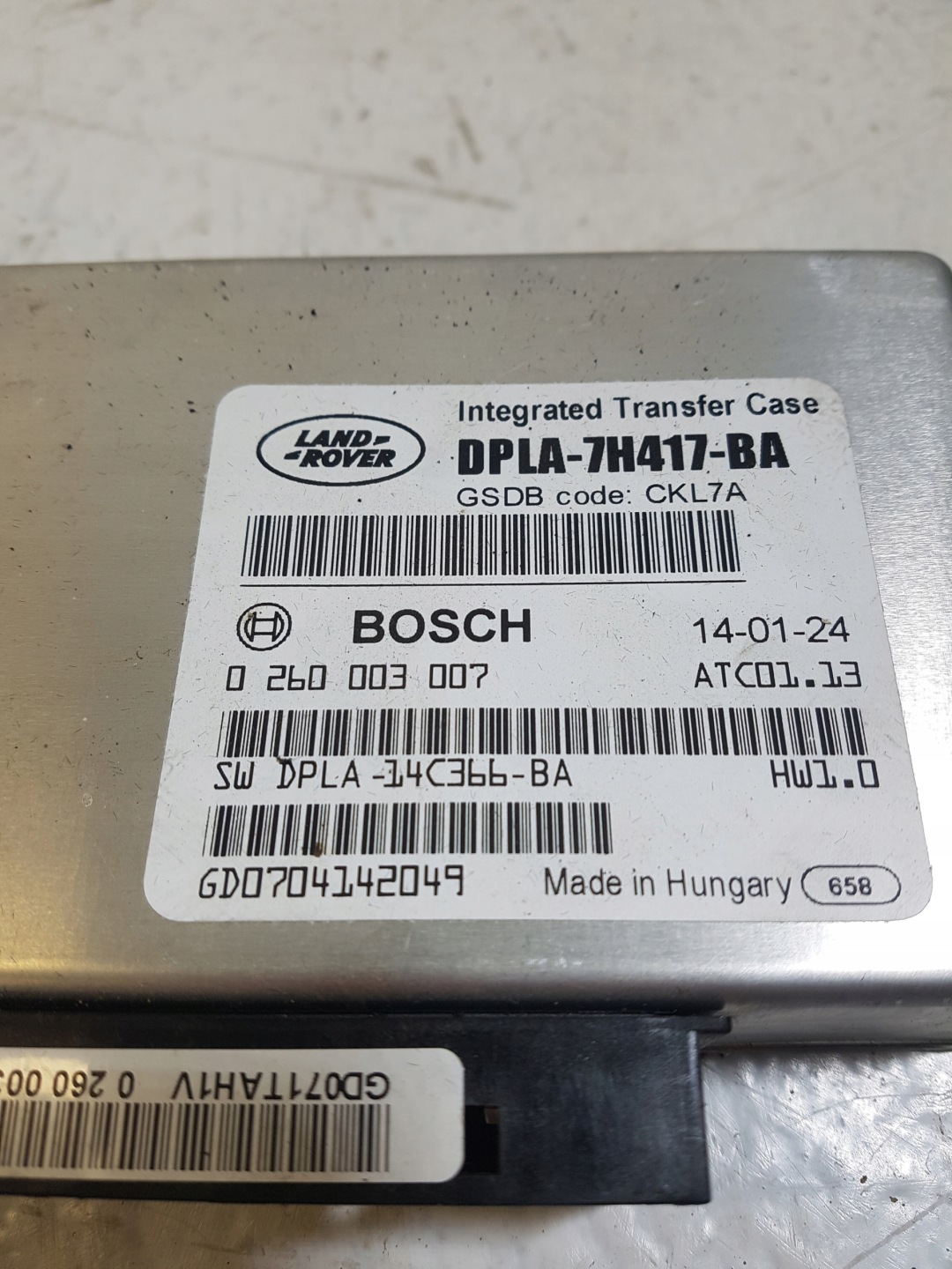 computer cambio ingranaggi LAND ROVER RANGE ROVER SPORT DPLA-7H417-BA