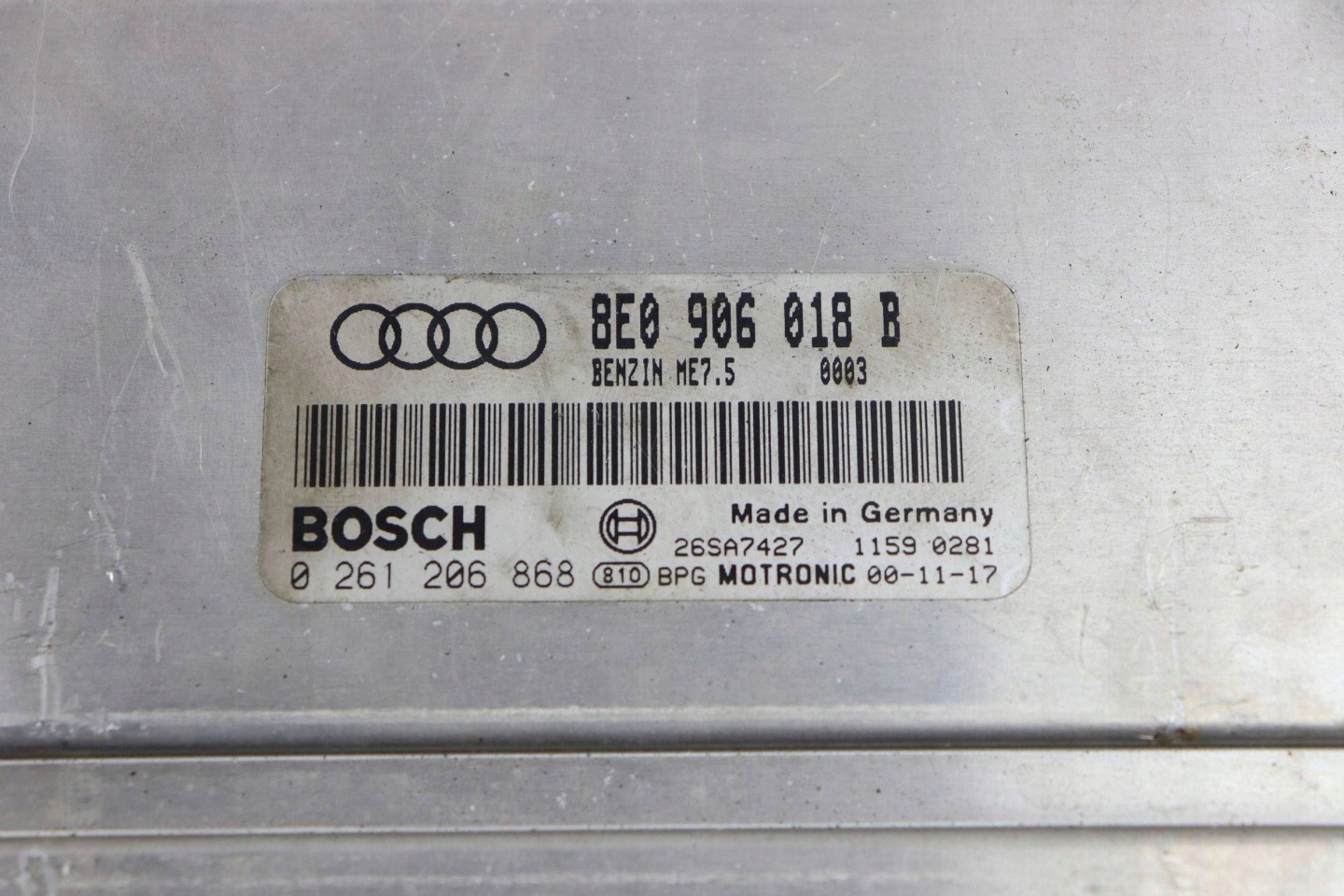AUDI A4 B6 computer control unit of the engine 1.8T 8E0906018B 0261206868 EUROPA