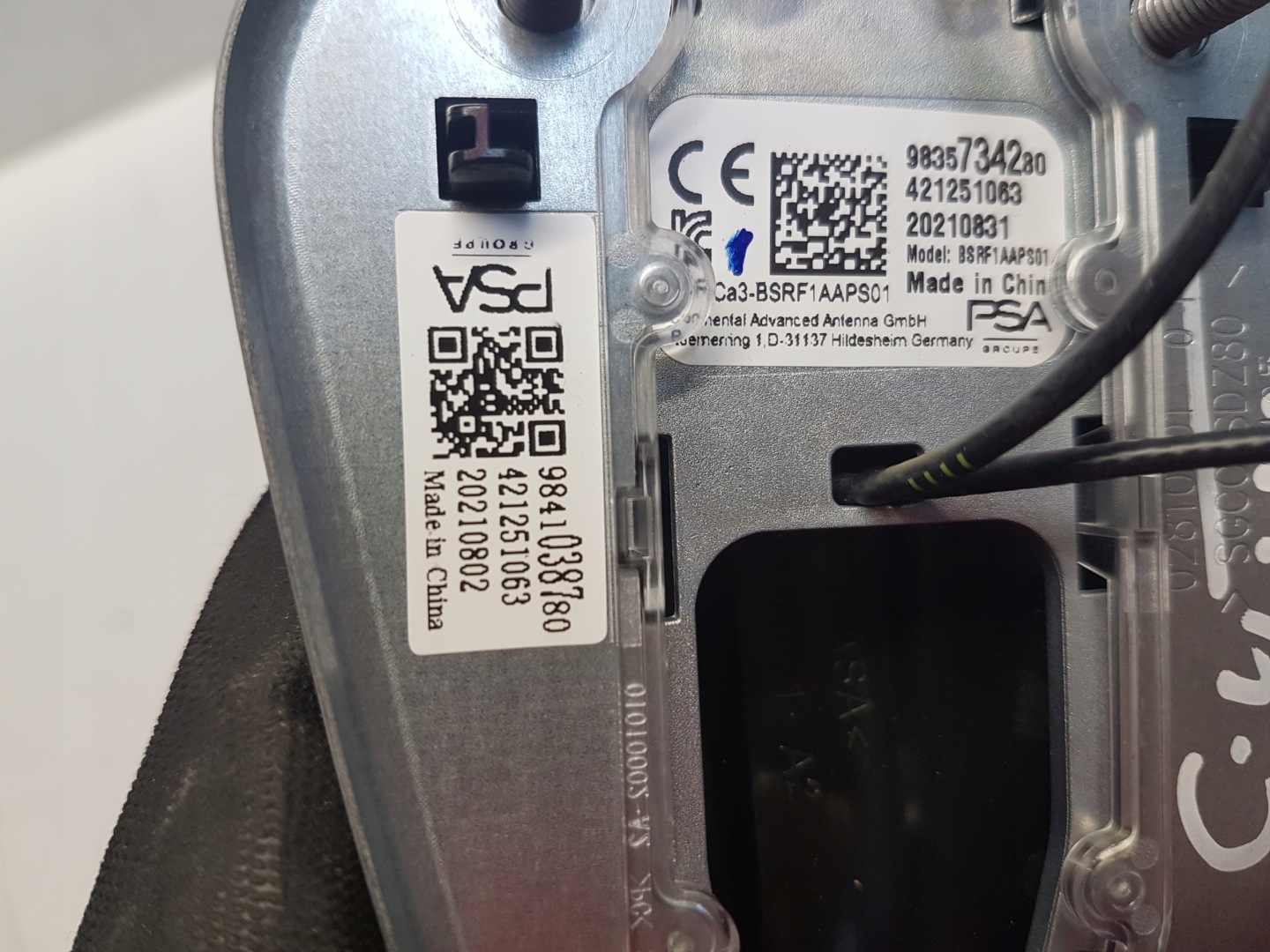 CITROEN C4 III antenne GPS dach 9835734280