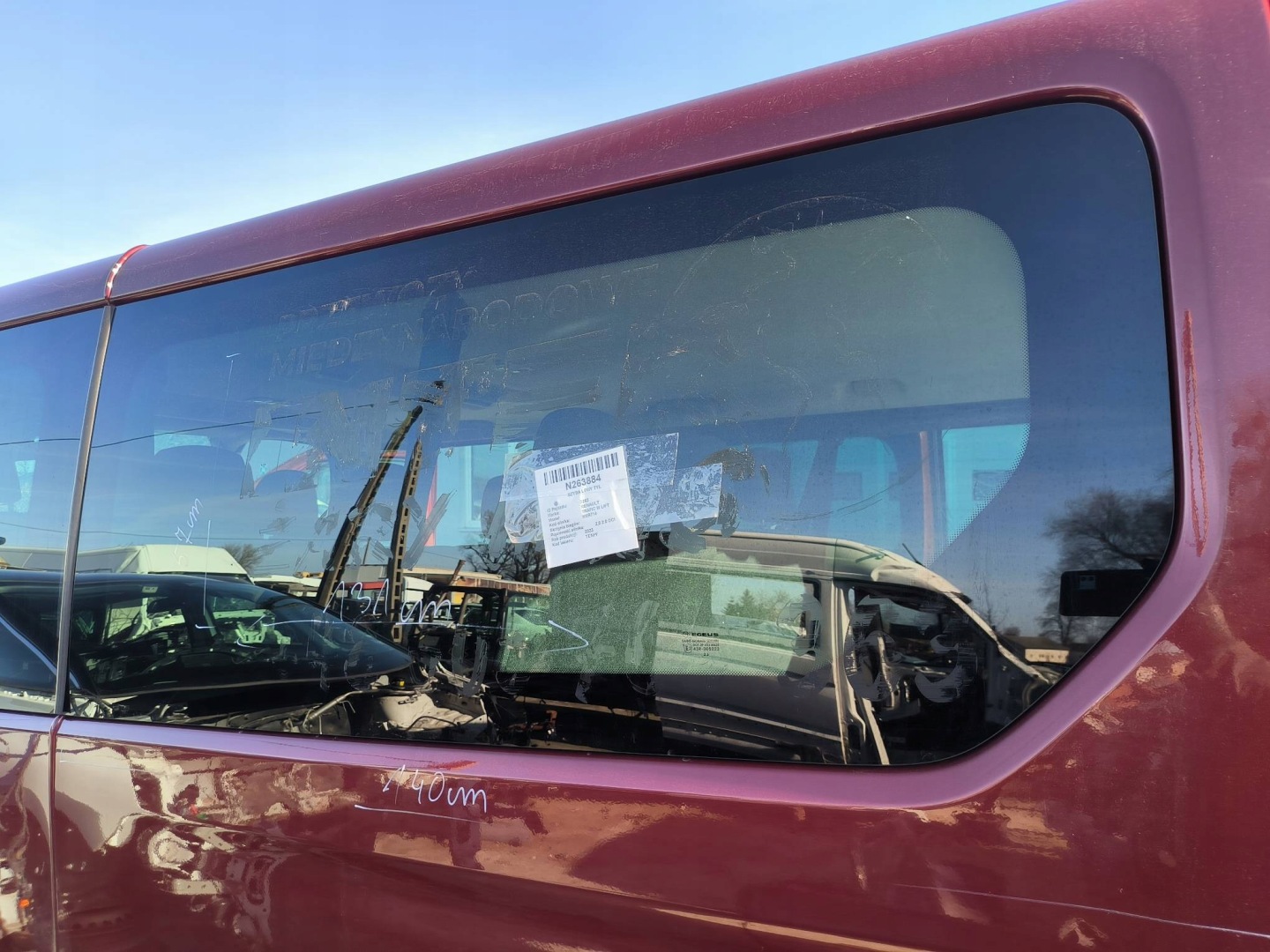 window left rear part RENAULT TRAFIC III LIFT