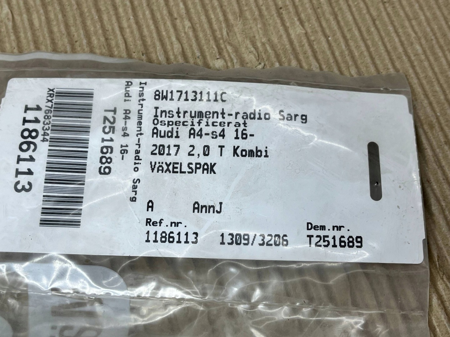 RAHMEN schalthebel Audi A4 S4 B9 8W1713111C