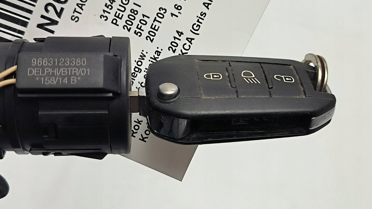 ignition key 9663123380 PEUGEOT 2008 and