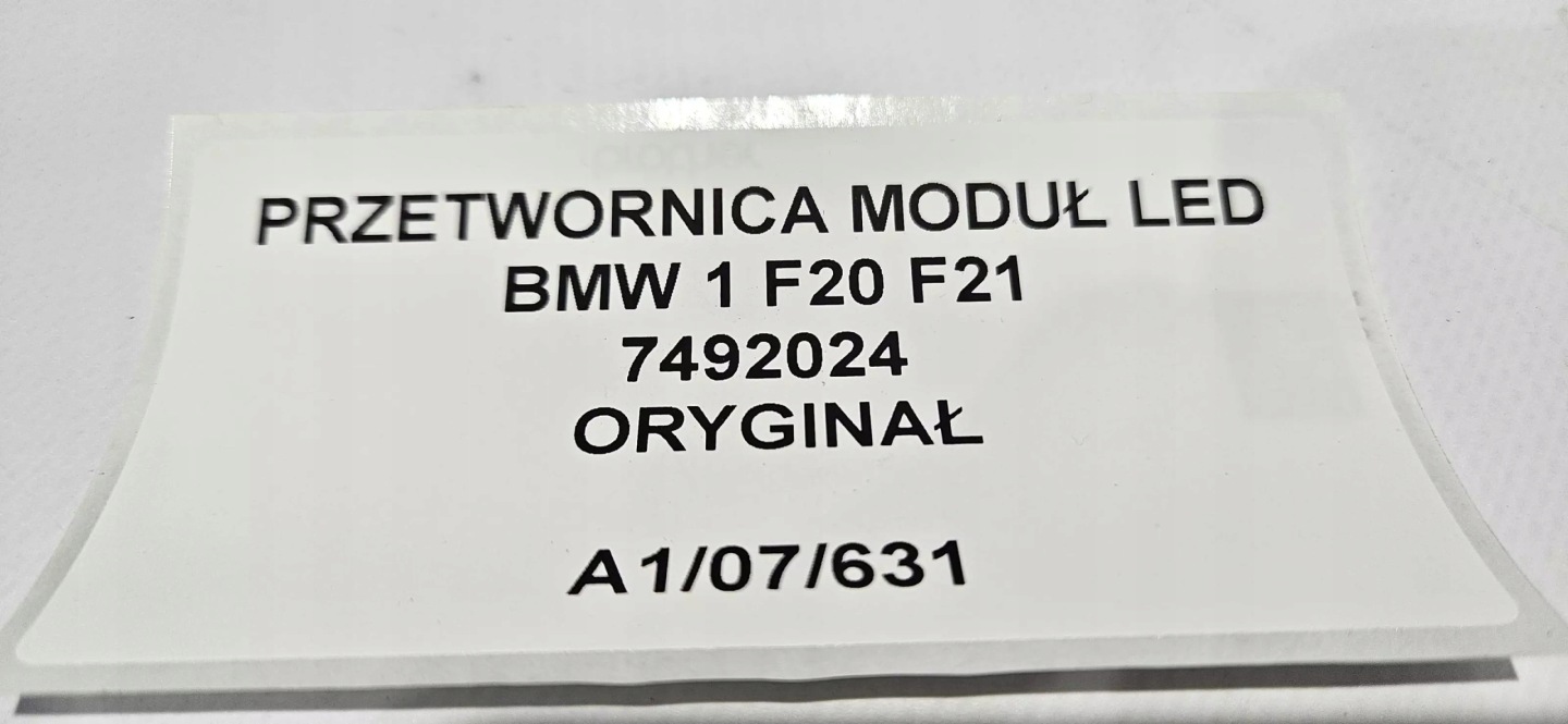 control unit module LED BMW 1 F20 F21 7492024 ORYG