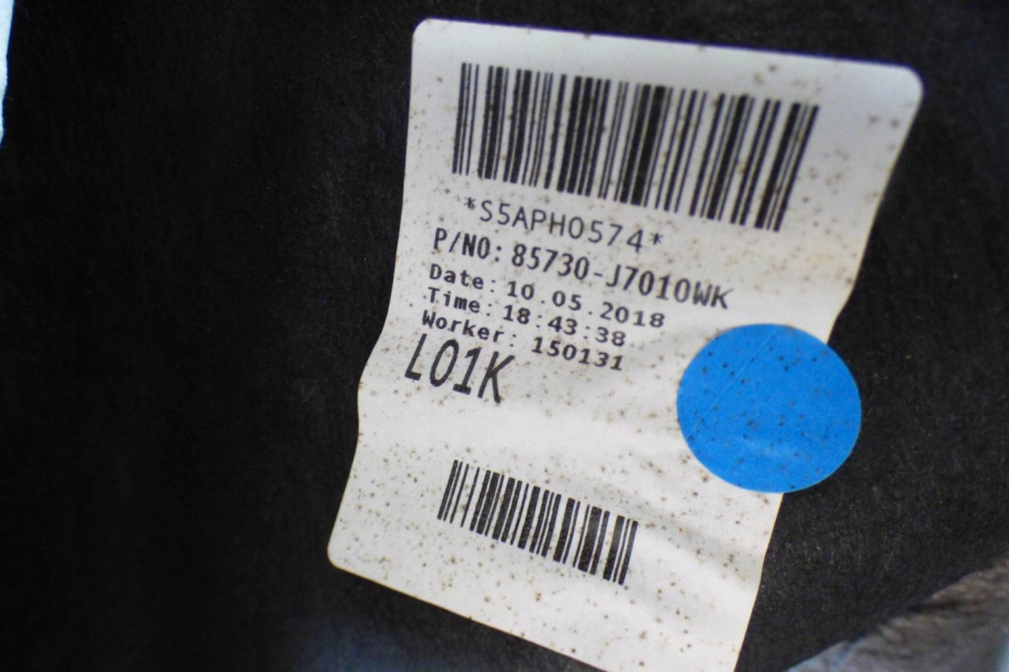 KIA Ceed III HATCHBACK boot upholstery 85730-J7010WK 85730-J7010