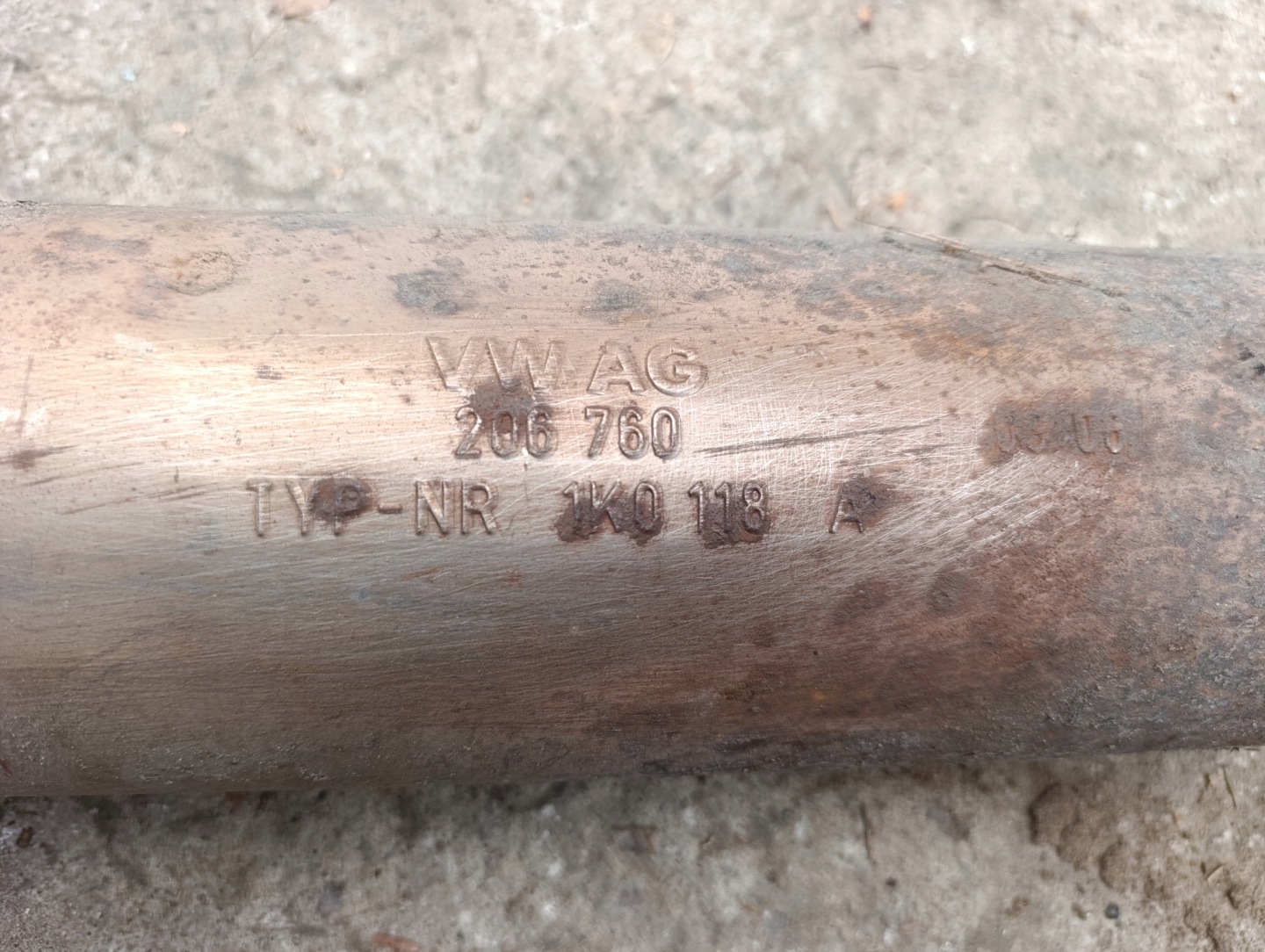 silencer central Volkswagen Audi 1K0118A