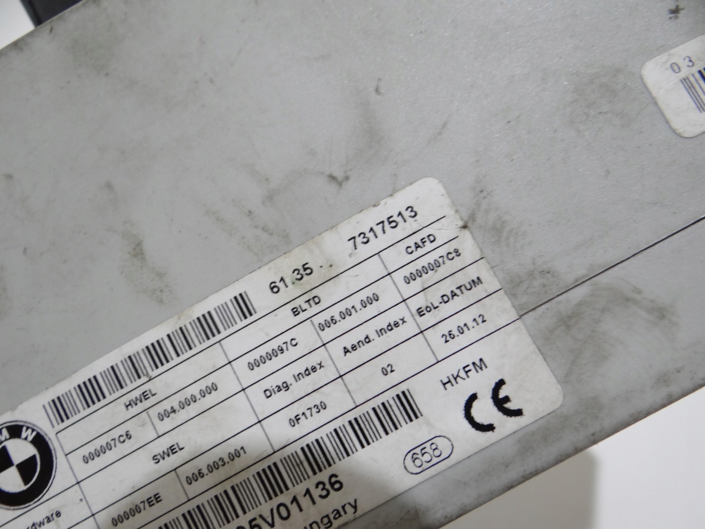 module control unit bonnet boot rear part BMW F11 7317513 (20189971)