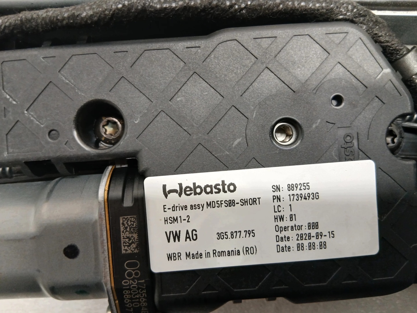 AUDI A4 B9 Sedan PANORAMA Schiebedach 8W5877255 8W5877041