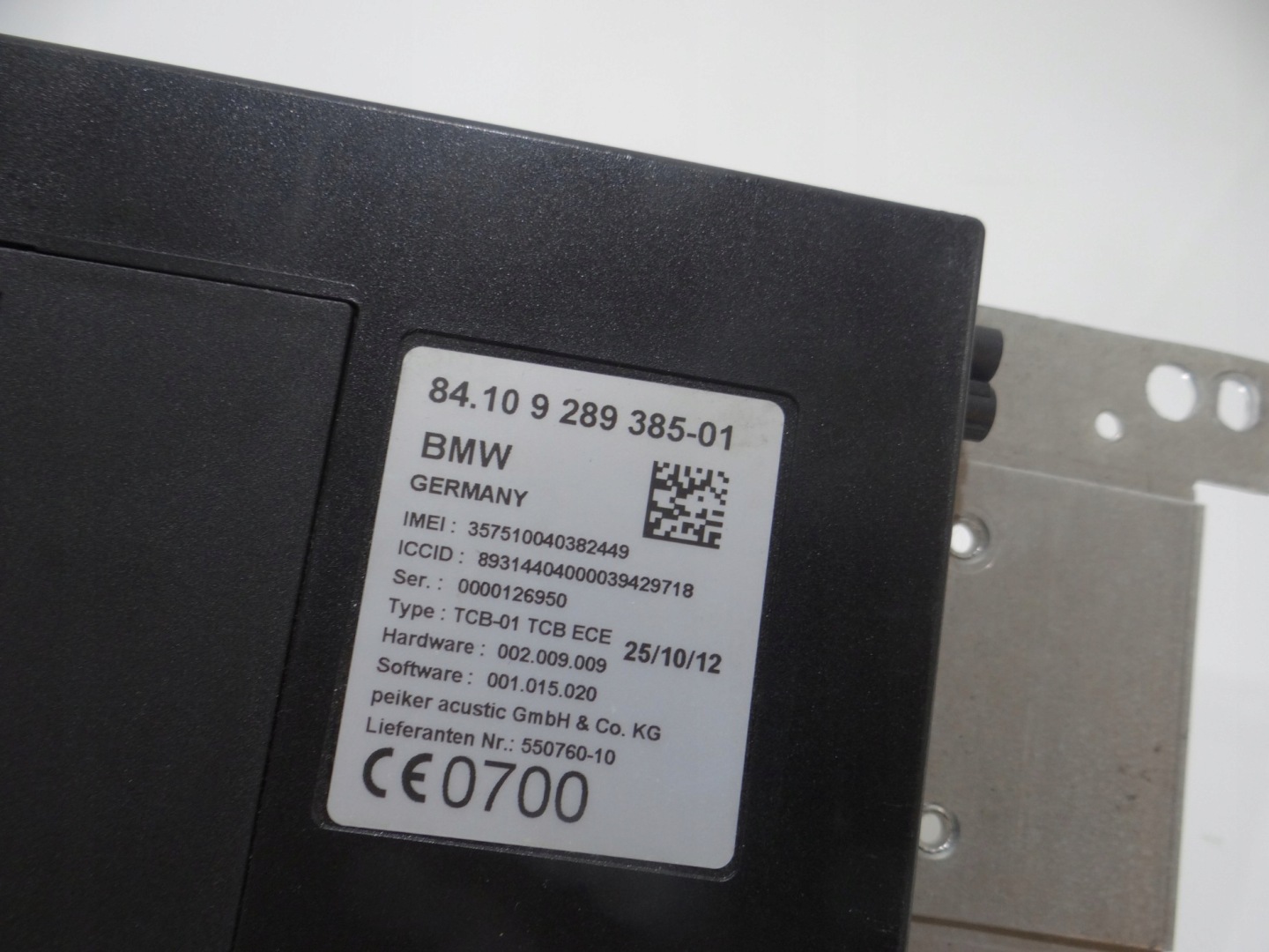 module control unit TELEMATIK BMW F10 F11 9289385