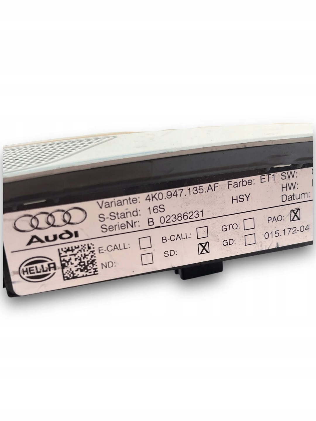 AUDI A4 B9 FANALE CIELO INTERNO 4K0947135AF @M