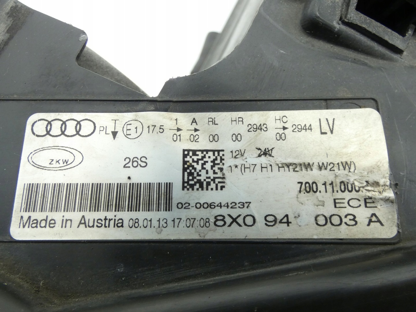 Licht links vorne links vorne AUDI A1 8X 3D / 5D 8X0941003A