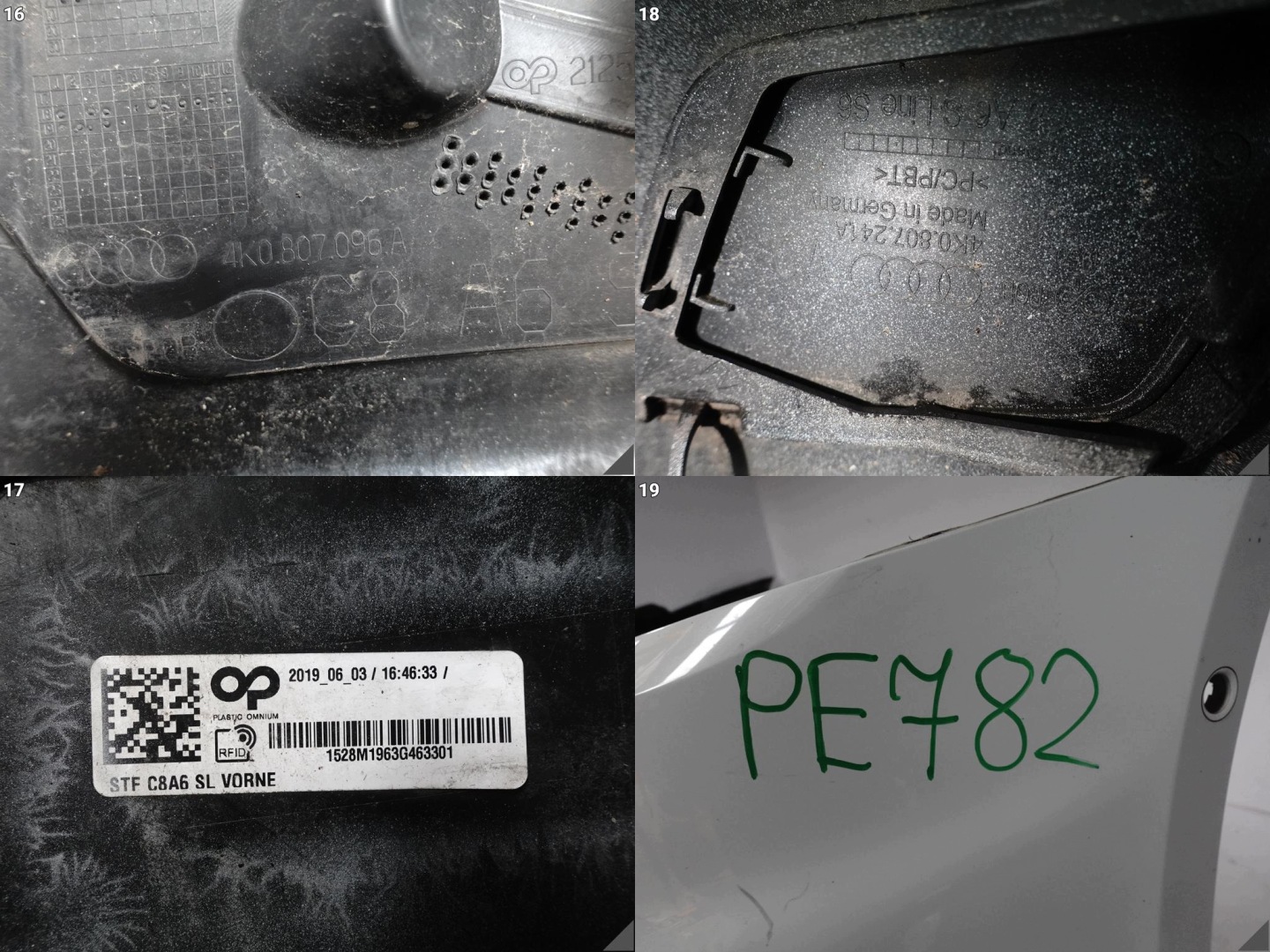 AUDI A6 S6 C8 4K S-LINE 18-25 bumper BUMPER front (washers/6xPDC)