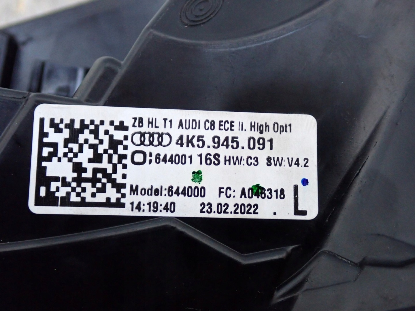 light left rear left rear part AUDI A6 C8 4K sedan 2018- 4K5945091