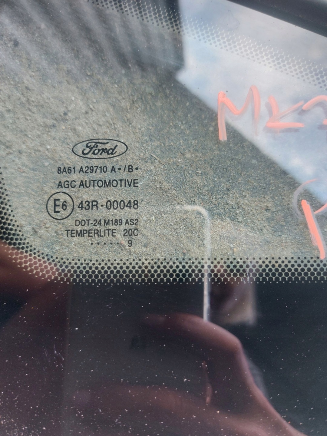 window bodywork front right FORD FIESTA MK7 8A61-A29710-A