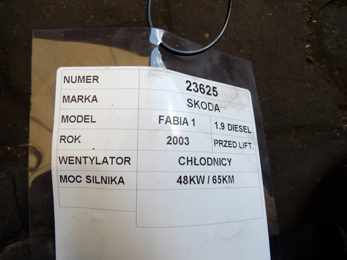 Skoda Fabia e Ventola radiatore 1,9D
