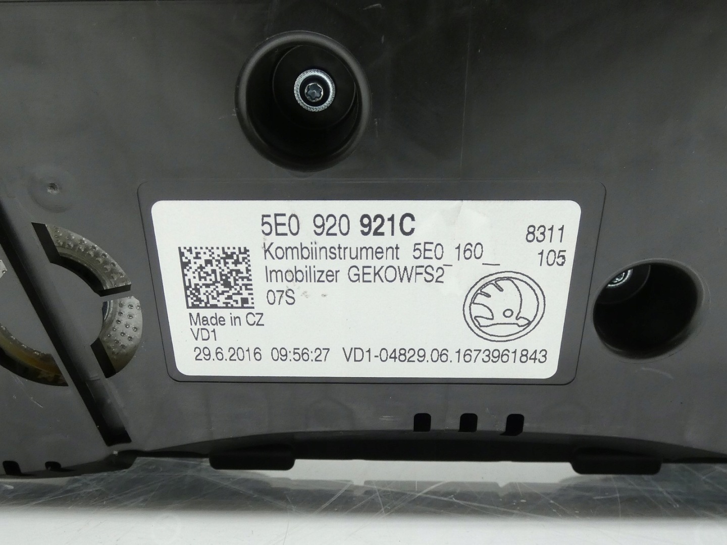 dials dials display SKODA OCTAVIA III 1.6 TDI CXX 5E0920921C UK
