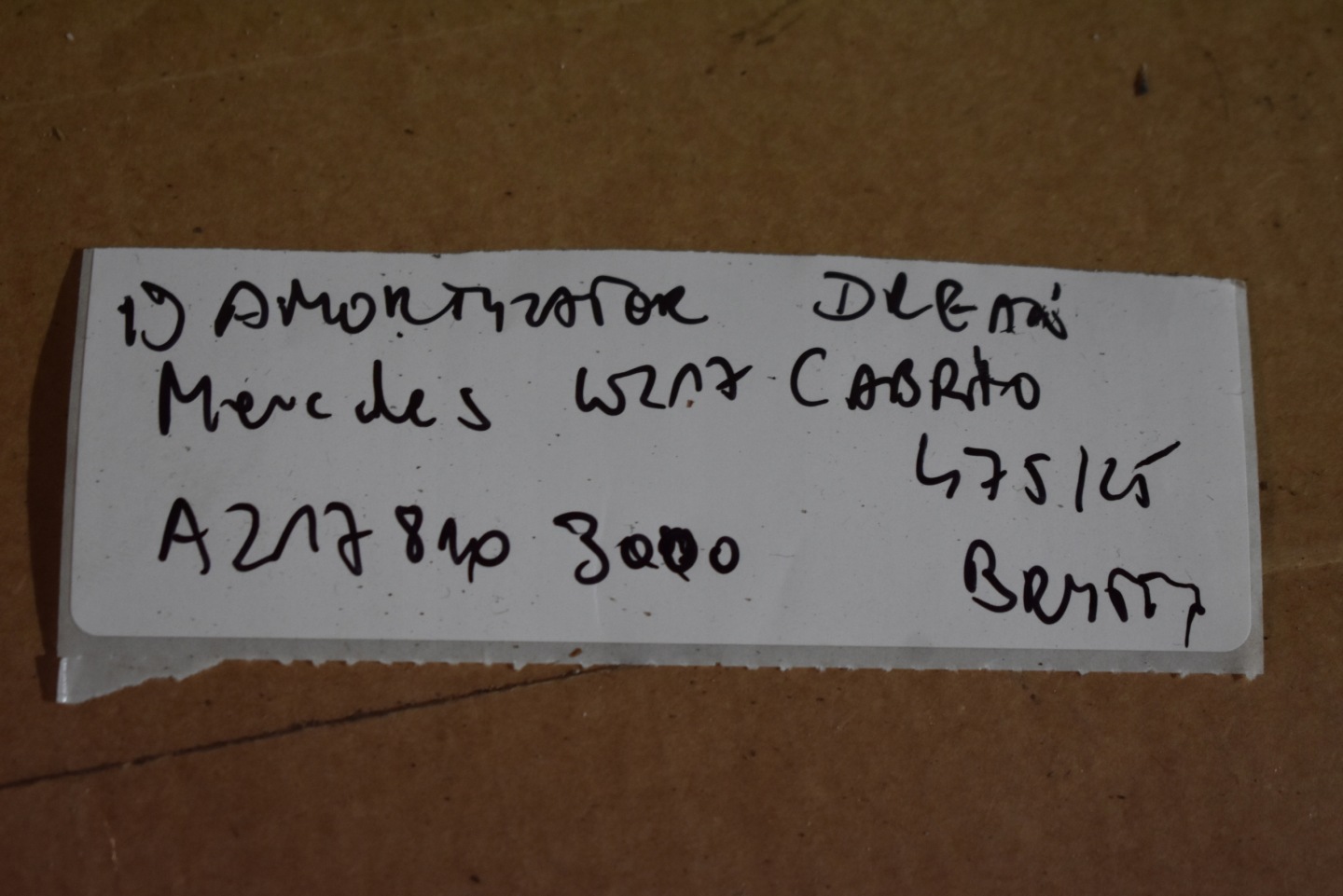 IDEALNY amortizer DRGAN MERCEDES W217 CABRIO 1 9