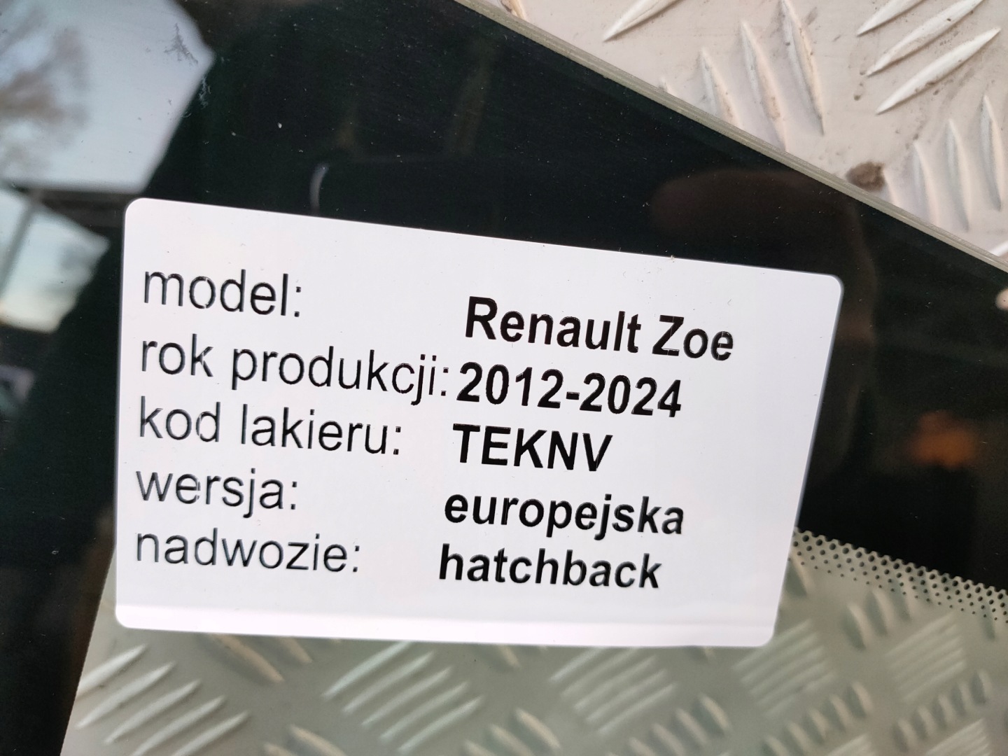 RENAULT ZOE Z.E. and 2013-2018 window front iron front SENSOR 2017r. OE