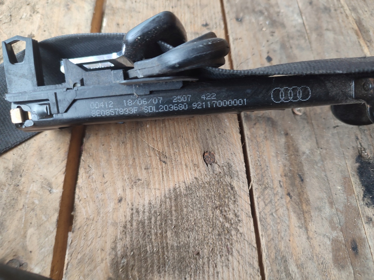 tension belt safety right front AUDI Q7 4L 606728300