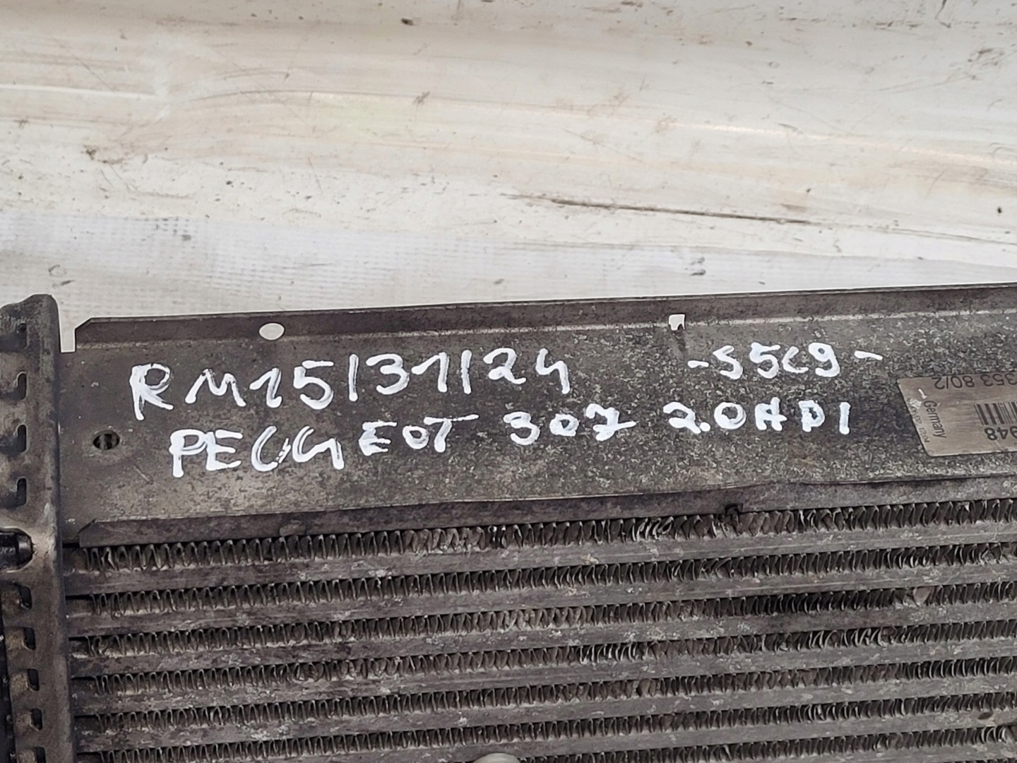 INTERCOOLER OE 9636635380/2 PEUGEOT 307 2.0HDI 02r.