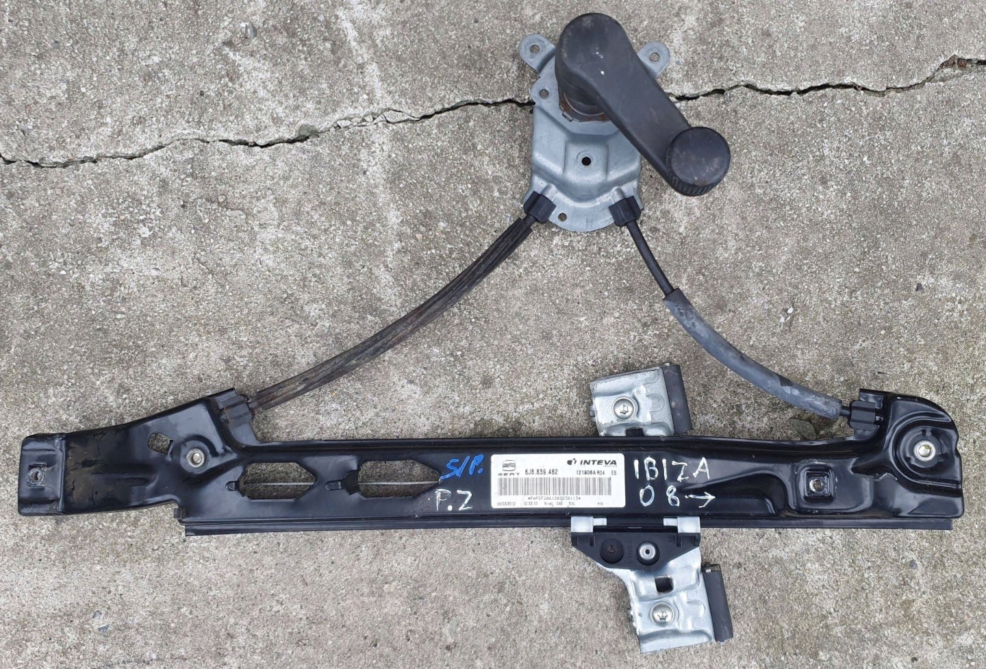 Seat Ibiza IV 4 6J8 window regulator right rear part